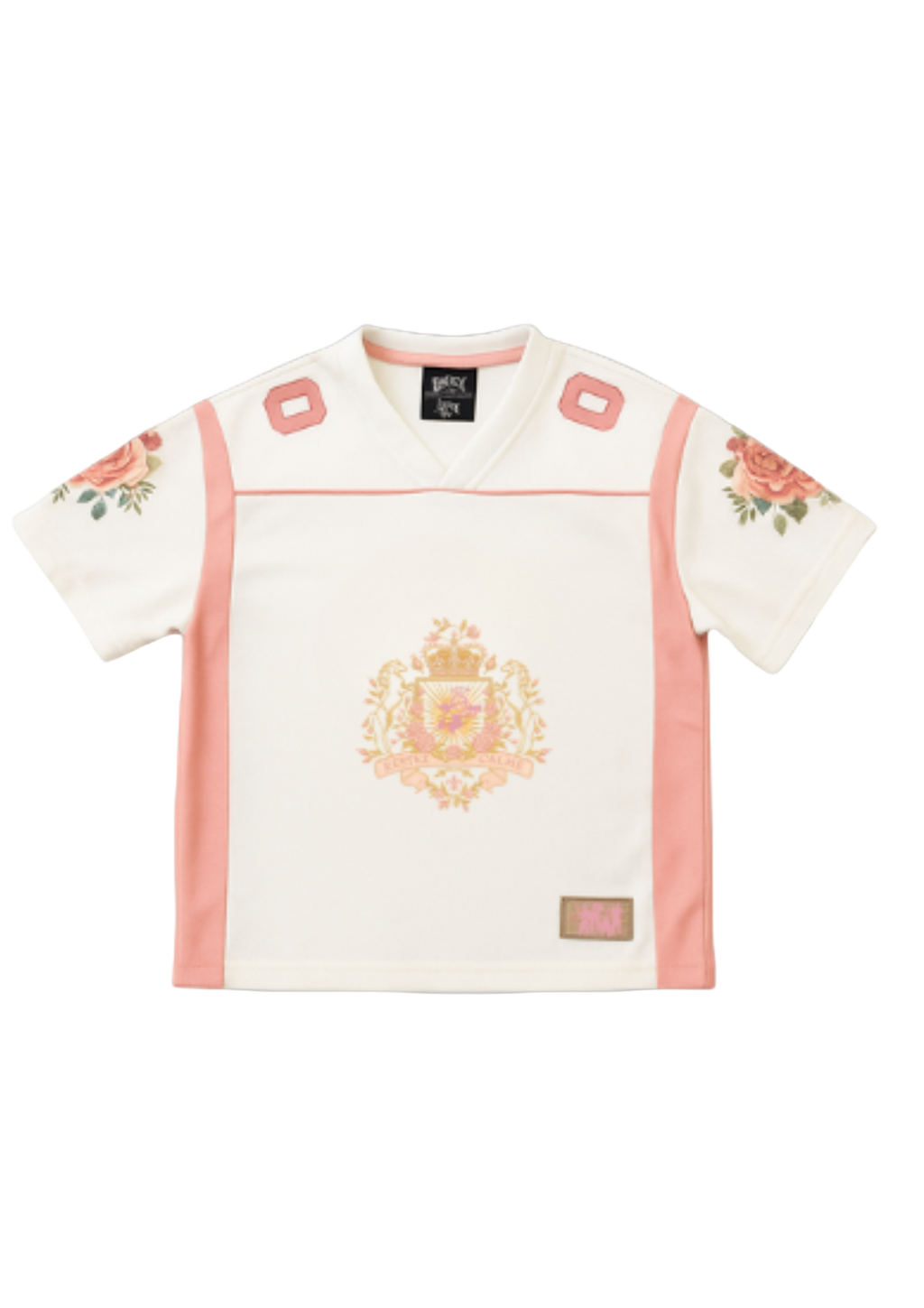 JERSEY WHITE/PINK - FLOWER