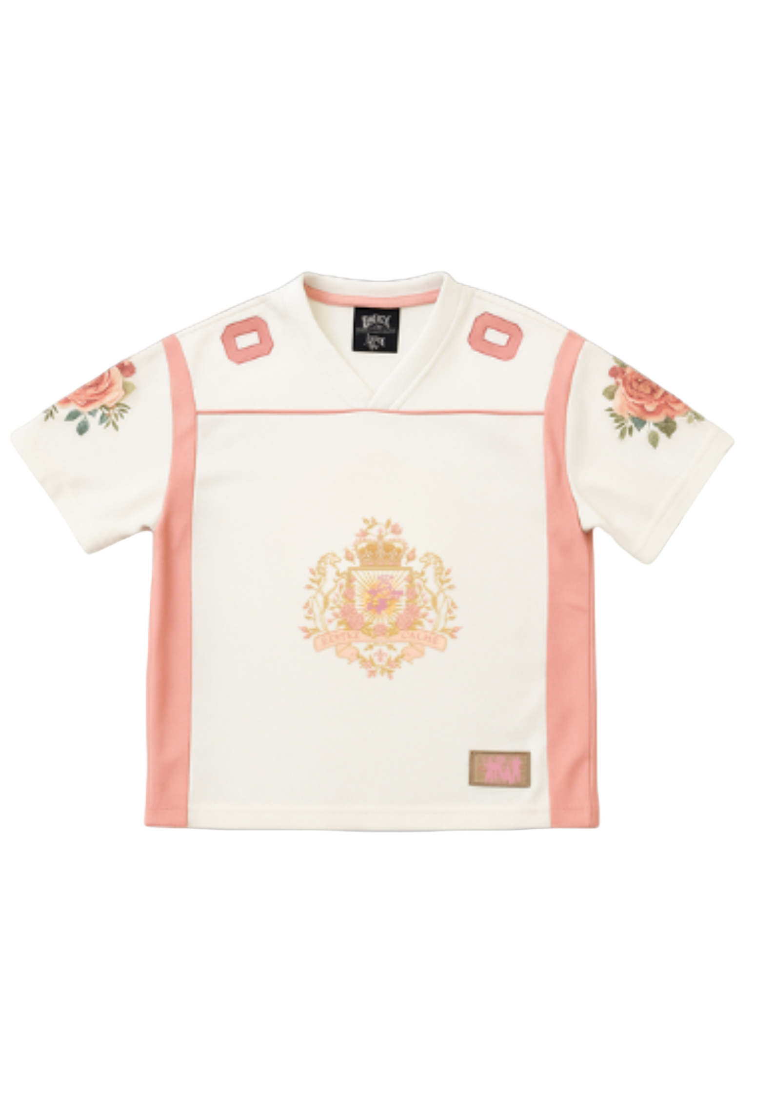JERSEY WHITE/PINK - FLOWER